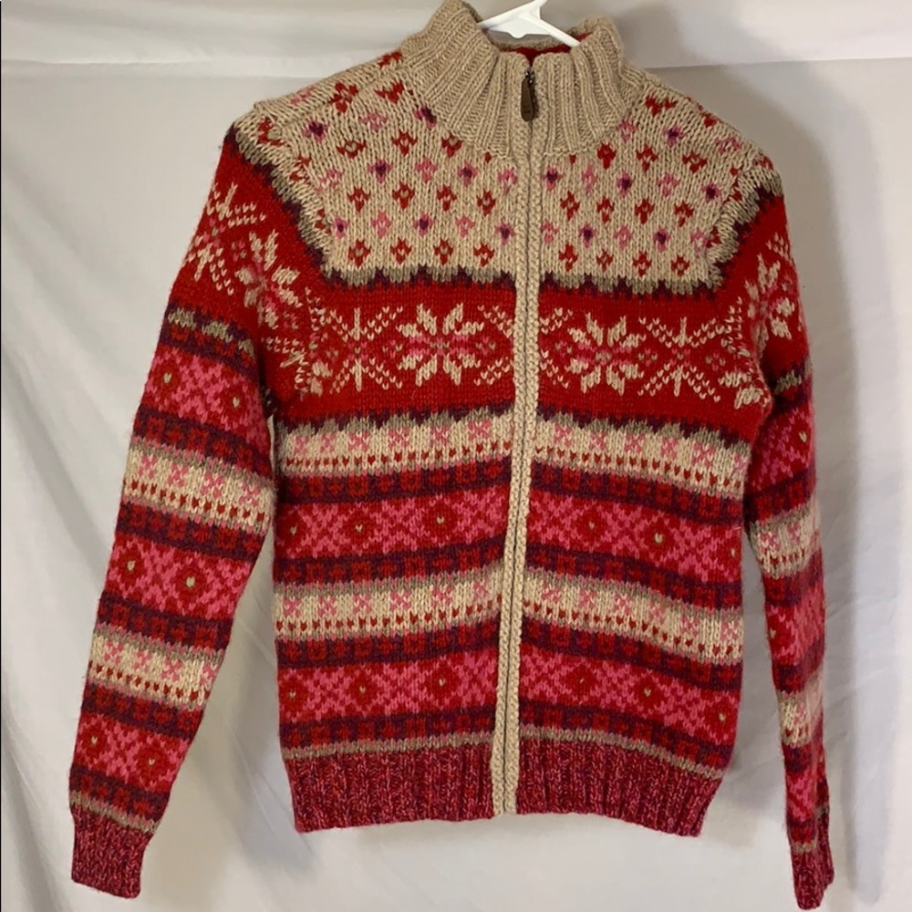 EDDIE Bauer Collectibles full zip wool sweater